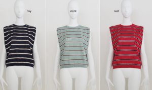 画像4: ●期間限定●数量限定●ご予約5倍ポイント対象●【11/7 LIVEご紹介アイテム】ボーダーデザイントップス（予約/1-2）