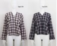 画像5: ●期間限定●数量限定●ご予約10倍ポイント対象●【11/7 LIVEご紹介アイテム】刺繍ロゴノーカラーチェックシャツ（予約/2-3） (5)