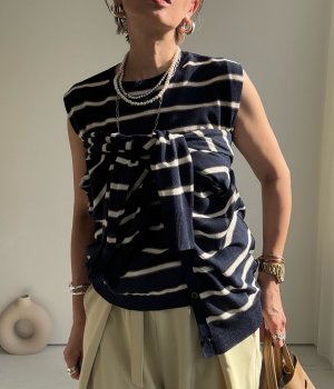 画像2: ●期間限定●数量限定●ご予約5倍ポイント対象●【11/7 LIVEご紹介アイテム】ボーダーデザインカーディガン（予約/1-2）