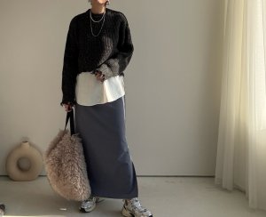 画像5: ●ぽつぽつ素材が可愛い【11/9 LIVEアイテム】ミックスカラーフリンジショートニット