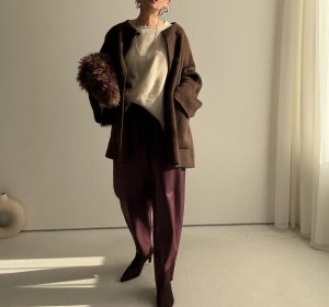 画像13: ●数量限定●アウターフェア●期間限定●【11/11 LIVEアイテム】ストール付ハーフコート（メーカー確認後お取り寄せ）