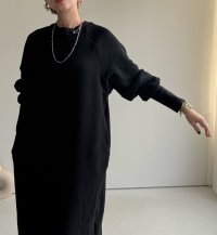 ●数量限定●裏毛布シリーズ●【11/11 LIVEアイテム】裏毛布リブ袖ワンピ