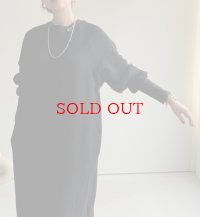 ●数量限定●裏毛布シリーズ●【11/11 LIVEアイテム】裏毛布リブ袖ワンピ