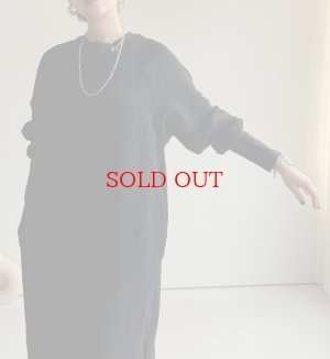 画像1: ●数量限定●裏毛布シリーズ●【11/11 LIVEアイテム】裏毛布リブ袖ワンピ