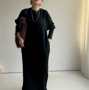 画像2: ●数量限定●裏毛布シリーズ●【11/11 LIVEアイテム】裏毛布リブ袖ワンピ