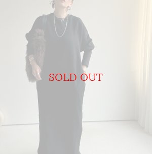 画像2: ●数量限定●裏毛布シリーズ●【11/11 LIVEアイテム】裏毛布リブ袖ワンピ