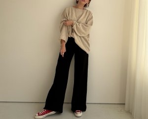 画像6: ●数量限定●生産数限り●【11/14  LIVEアイテム】裏起毛ストレッチ美脚ワイドデニム（メーカー確認後お取り寄せ）