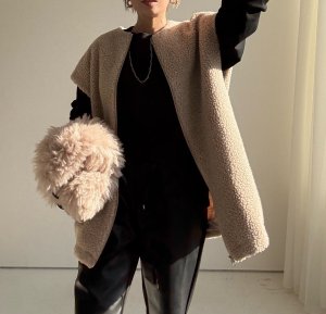 画像1: ●アウターにあわせても◎【11/14 LIVEアイテム】フレンチスリーブボアベスト