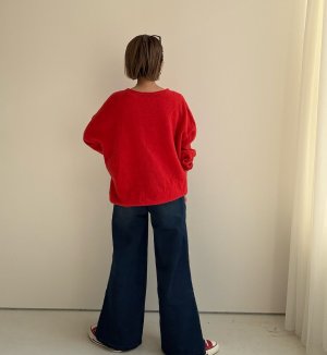 画像4: ●数量限定●生産数限り●【11/14  LIVEアイテム】裏起毛ストレッチ美脚ワイドデニム（メーカー確認後お取り寄せ）