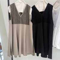 ●期間限定●ご予約10倍ポイント対象●ayane26ss【11/21 LIVEアイテム】ポンチ素材チュニック丈フレアベスト（予約/2）