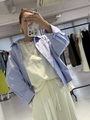 画像2: ●期間限定●ご予約10倍ポイント対象●ayane26ss【11/21 LIVEアイテム】裾立体タックシャツ（予約/3）