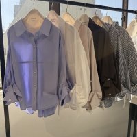●期間限定●ご予約10倍ポイント対象●ayane26ss【11/21 LIVEアイテム】ボタンタックスリーブシャツ（予約/3）