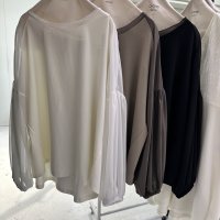 ●期間限定●ご予約10倍ポイント対象●ayane26ss【11/21 LIVEアイテム】シフォンスリーブプルオーバー（予約/2）