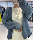 画像3: ●期間限定●ご予約10倍ポイント対象●ayane26ss【11/21 LIVEアイテム】シアーデニムフーディシャツ（予約/4） (3)