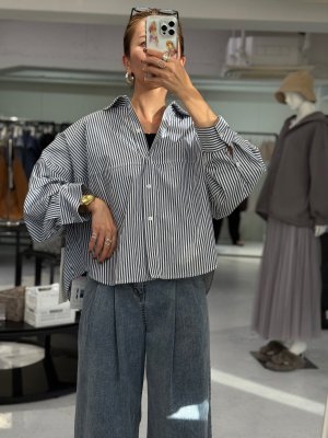 画像2: ●期間限定●ご予約10倍ポイント対象●ayane26ss【11/21 LIVEアイテム】ボタンタックスリーブシャツ（予約/3）