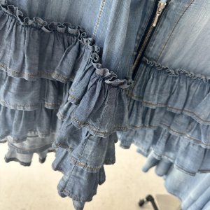 画像2: ●期間限定●ご予約10倍ポイント対象●ayane26ss【11/21 LIVEアイテム】シアーデニムフリルベスト（予約/4）