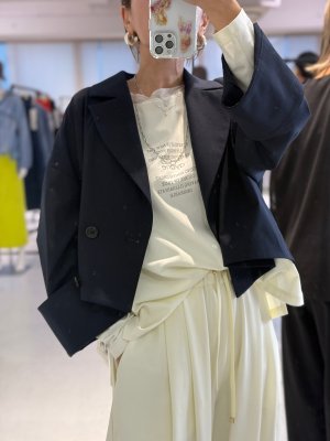 画像2: ●期間限定●ご予約10倍ポイント対象●ayane26ss【11/21 LIVEアイテム】ショート丈テーラードジャケット（予約/2）