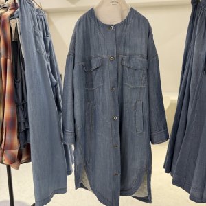 画像1: ●期間限定●ご予約10倍ポイント対象●ayane26ss【11/21 LIVEアイテム】シアーデニムシャツコート（予約/2）