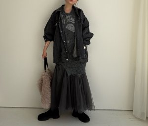 画像17: ●期間限定●ご予約5倍ポイント対象●【11/24 LIVEアイテム】ドッキングニット×チュールワンピ（予約/1）