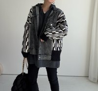 ●期間限定●ご予約5倍ポイント対象●【11/24 LIVEアイテム】デニムドッキングニットカーデ（予約/1）