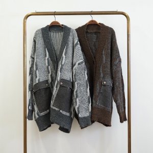 画像8: ●期間限定●ご予約5倍ポイント対象●【11/24 LIVEアイテム】デニムポケットミックスカラーニットカーデ（予約/1）