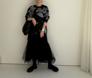 画像12: ●期間限定●ご予約5倍ポイント対象●【11/24 LIVEアイテム】ドッキングニット×チュールワンピ（予約/1）