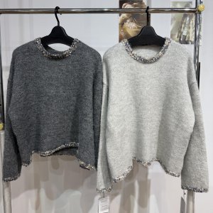 画像1: ●メーカー在庫限り●30日まで●【11/28 LIVEアイテム】パイピングデザインニット