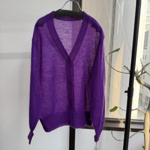画像2: ●メーカー在庫限り●半額SALE●30日まで●【11/28 LIVEアイテム】モヘヤ混パープルカーデ