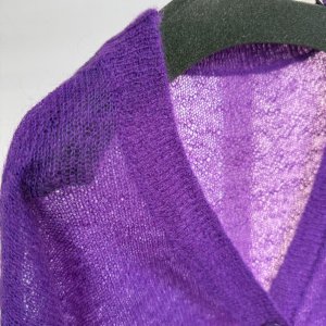 画像3: ●メーカー在庫限り●半額SALE●30日まで●【11/28 LIVEアイテム】モヘヤ混パープルカーデ