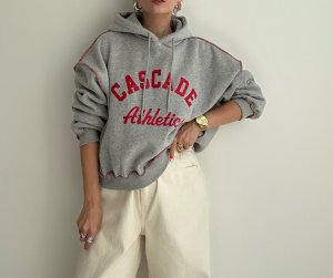 画像4: ●期間限定●ご予約5倍ポイント対象●【12/6 LIVEアイテム】CASCADE配色ステッチ裏起毛パーカー（予約/1）