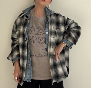 画像2: ●期間限定●ご予約5倍ポイント対象●【12/6 LIVEアイテム】オンブレネルシャツジャケット（予約/1）