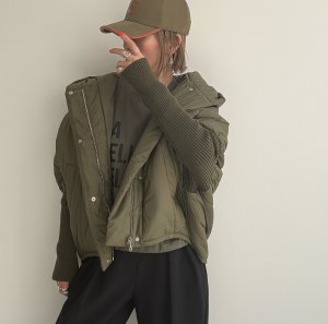 画像3: ●メーカー生産枠限り●なくなり次第終了【12/9LIVEアイテム】リブ袖ドッキング中綿ジャケット（メーカー確認後お取り寄せ）