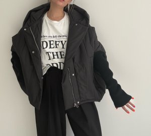 画像20: ●メーカー生産枠限り●なくなり次第終了【12/9LIVEアイテム】リブ袖ドッキング中綿ジャケット（メーカー確認後お取り寄せ）