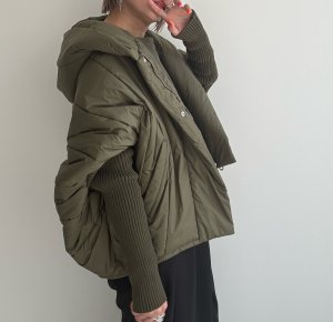 画像2: ●メーカー生産枠限り●なくなり次第終了【12/9LIVEアイテム】リブ袖ドッキング中綿ジャケット（メーカー確認後お取り寄せ）