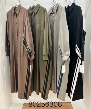 画像1: ●半額●メーカーSALE●【12/22 LIVEアイテム】● サイドラインシャツワンピ 80256308（メーカー確認後確保）