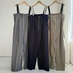 画像1: ●年末年始限定SALE●【12/28 LIVEアイテム】●ピンストライプジップサロペット （メーカー確認後確保）