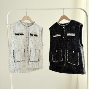 画像1: ●セレモニーセットアップを卒入にアレンジ!!●期間限定/数量限定【1/5 セレモニーLIVE】ツイードベスト（メーカー確認後確保）
