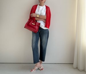 画像1: ●期間限定/ご予約10倍ポイント●【1/17 LIVE】テーパードクロップドデニム（予約/4-5）