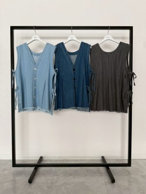 画像6: ●期間限定/ご予約10倍ポイント●【1/17 LIVE】前後2WAYデニムジレ（予約/5-6）