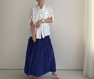 画像3: ●期間限定/ご予約10倍ポイント●【1/17  LIVE】スキッパーバンドカラーシャツ（予約/5-6）