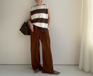 画像1: ●期間限定/ご予約10倍ポイント●【1/17 LIVE】コンビネーションタックパンツ（予約/4-5）