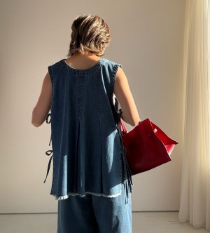 画像4: ●期間限定/ご予約10倍ポイント●【1/17 LIVE】前後2WAYデニムジレ（予約/5-6）