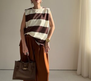 画像6: ●期間限定/ご予約10倍ポイント●【1/17 LIVE】ワイドボーダーパネルトップス（予約/4-5）