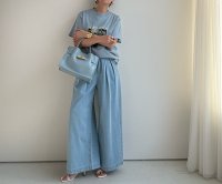 ●期間限定/ご予約10倍ポイント●【1/17 LIVE】ツータックワイドバギーデニム（予約/5-6）