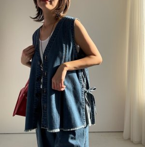 画像3: ●期間限定/ご予約10倍ポイント●【1/17 LIVE】前後2WAYデニムジレ（予約/5-6）