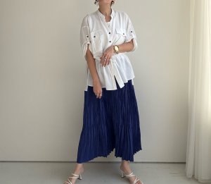 画像4: ●期間限定/ご予約10倍ポイント●【1/17  LIVE】スキッパーバンドカラーシャツ（予約/5-6）