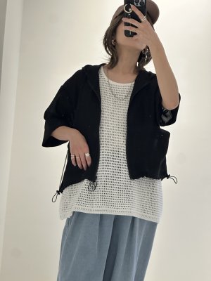 画像6: ●期間限定/ご予約10倍ポイント●【1/19 ayane】メッシュフーディブルゾン（予約/4-5）