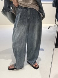 ●期間限定/ご予約10倍ポイント●【1/19 ayane】麻混デニムバレルレッグパンツ（予約/4-5）