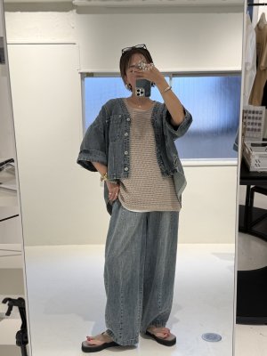 画像5: ●期間限定/ご予約10倍ポイント●【1/19 ayane】麻混デニムジャケット（予約/4-5）