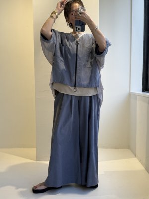 画像5: ●期間限定/ご予約10倍ポイント●【1/19 ayane】ピーチスキンツイルタックワイドパンツ（予約/4-5）